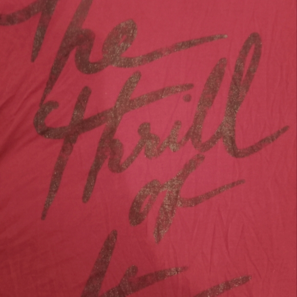 "The Thrill of It" Graphic Tee with Cap Sleeves-Express - Picture 2 of 2